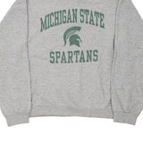 Michigan State Spartans Jerzees College Sweatshirt - Medium Grey Cotton Blend