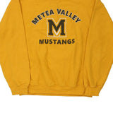 Metea Valley Mustangs Gildan Sweatshirt - Medium Yellow Cotton Blend