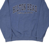 Hilton Head Island Jerzees Sweatshirt - Medium Blue Cotton Blend