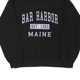 Bar Harbor Maine Unbranded Graphic Sweatshirt - Large Black Cotton Blend