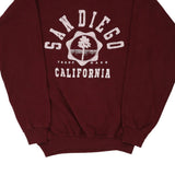 San Diego California Port & Company Graphic Sweatshirt - Small Burgundy Cotton Blend