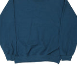 Blank Unbranded Sweatshirt - Medium Blue Cotton Blend