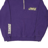 Dukes E5 College 1/4 Zip - Medium Purple Cotton Blend