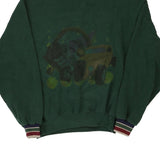 Made in USA Jerzees Graphic Sweatshirt - Medium Green Cotton Blend