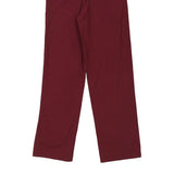 Dickies Trousers - 30W UK 10 Red Polyester Blend