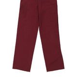 Dickies Trousers - 30W UK 10 Red Polyester Blend