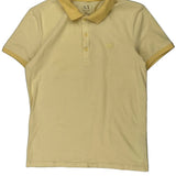 Vintage Armani Exchange Polo Shirt - Medium Yellow Cotton