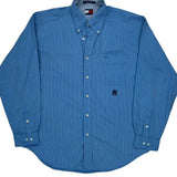 Vintage Tommy Hilfiger Striped Shirt - Large Blue Cotton