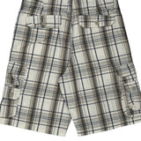 Lee Checked Cargo Shorts - 33W 10L Blue Cotton