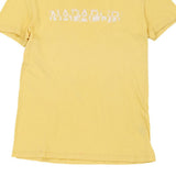 Age 14-16 Napapijri Spellout T-Shirt - Medium Yellow Cotton