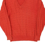 Fila V-neck Jumper - Medium Orange Cotton