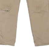 Carhartt Carpenter Trousers - 30W UK 10 Beige Cotton