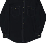 Hankering Contrast Stitch Shirt - XL Navy Cotton