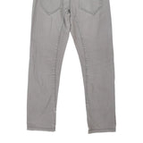 Benetton Slim Trousers - 34W 33L Grey Cotton