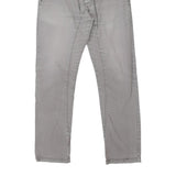 Benetton Slim Trousers - 34W 33L Grey Cotton
