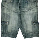 Hip Hop Point Zero Cargo Shorts - 40" Waist Dark Wash Denim