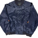 Vintage Unbranded Bomber Jacket - Large Navy Silk