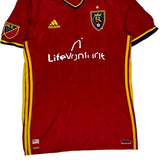 Real Salt Lake Adidas Football Shirt - Large Red Polyester