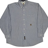 Vintage Tommy Hilfiger Striped Shirt - Large Blue Cotton