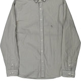 Vintage Armani Exchange Striped Shirt - XL Grey Cotton
