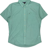 Tommy Hilfiger Short Sleeve Shirt - XL Green Cotton