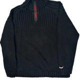Vintage Tommy Jeans 1/4 Zip - Medium Black Cotton