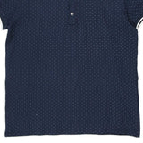 Unbranded Polka Dot Polo Shirt - Large Blue Cotton