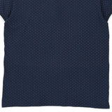 Unbranded Polka Dot Polo Shirt - Large Blue Cotton