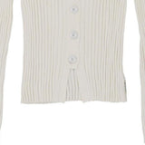 Armani Jeans Long Sleeve Top - Medium White Cotton