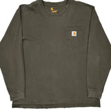 Vintage Carhartt Long Sleeve T-Shirt - Large Grey Cotton
