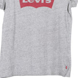 Levis Spellout T-Shirt - Small Grey Cotton