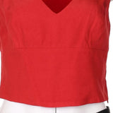 Antille Crop Top - Medium Red Viscose Blend