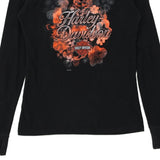 New Orleans, Louisiana Harley Davidson Graphic Long Sleeve Top - Small Black Cotton