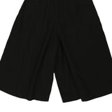 Armani Jeans Wide Leg Shorts - 28W UK 10 Black Polyester Blend
