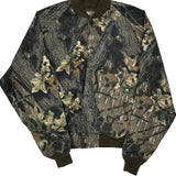 Vintage Unbranded Bomber Jacket - Medium Brown Polyester