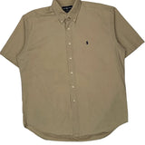 Vintage Ralph Lauren Short Sleeve Shirt - Large Khaki Cotton