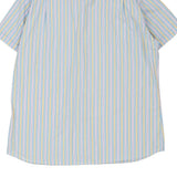 Avirex Striped Short Sleeve Shirt - 2XL Blue Cotton