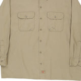 Dickies Shirt - XL Beige Polyester Blend