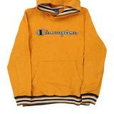 Age 13-14 Champion Spellout Hoodie - XL Yellow Cotton Blend