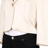 Marella Jacket - Large Cream Viscose Blend