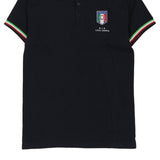 Italia Unbranded Football Polo Shirt - Large Black Cotton