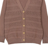 Unbranded Cardigan - Large Brown Acrylic Blend