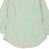 Age 11-12 Ralph Lauren Striped Shirt - Medium Green Cotton