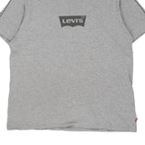 Levis Spellout T-Shirt - Large Grey Cotton