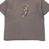 Nike Graphic T-Shirt - 2XL Grey Cotton