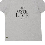 Lacoste T-Shirt - Large Grey Cotton