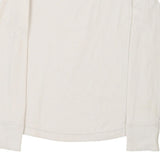 Abercrombie & Fitch Long Sleeve T-Shirt - Medium Cream Cotton