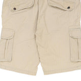 Keep In Touch Cargo Shorts - 39W 13L Cream Cotton