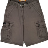 Lee Cargo Shorts - 32W 11L Grey Cotton