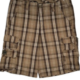Lee Checked Cargo Shorts - 34W 11L Brown Cotton